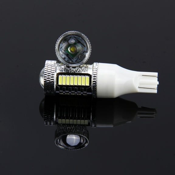 2 PCS T15 10W 650 LM 6000K Car Auto Brake Light Clearance Light Backup Light with 1 Lamps and 32 SMD-4014 LED Lamps, DC 12V(White Light)