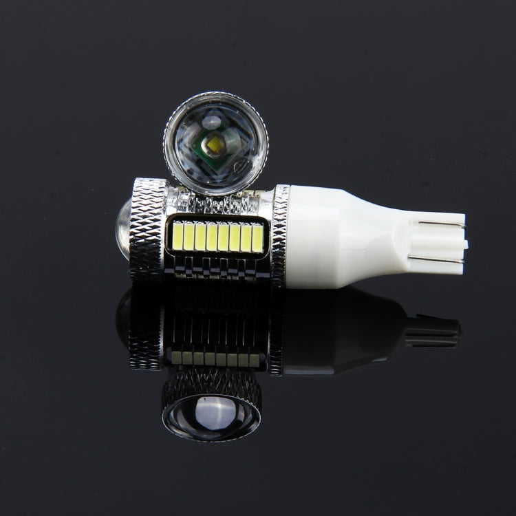2 PCS T15 10W 650 LM 6000K Car Auto Brake Light Clearance Light Backup Light with 1 Lamps and 32 SMD-4014 LED Lamps, DC 12V(White Light)