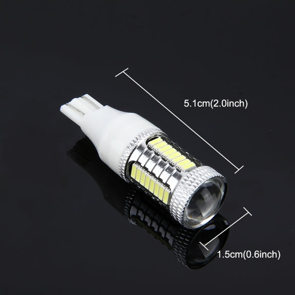 2 PCS T15 10W 650 LM 6000K Car Auto Brake Light Clearance Light Backup Light with 1 Lamps and 32 SMD-4014 LED Lamps, DC 12V(White Light)