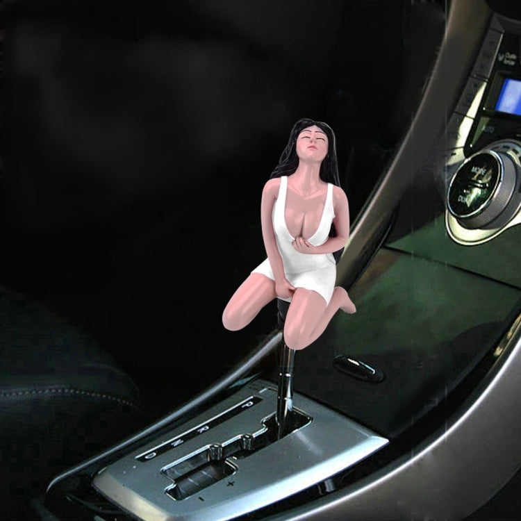 Universal Sexy Beauty Shape ABS Manual or Automatic Gear Shift Knob with Three Rubber Covers Fit for All Car(White) - free shipping - PMC TechLife - Order now!