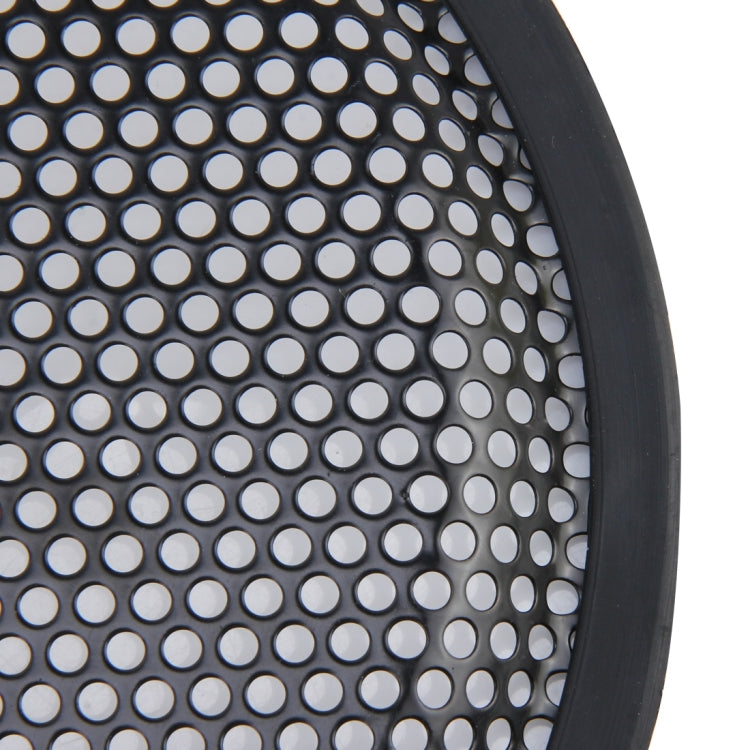 8 inch Car Auto Metal Mesh Black Round Hole Subwoofer Loudspeaker Protective Cover Mask Kit with Fixed Holder - Car Amplifiers by PMC TechLife | Online Shopping South Africa | PMC TechLife | Buy Now Pay Later Mobicred
