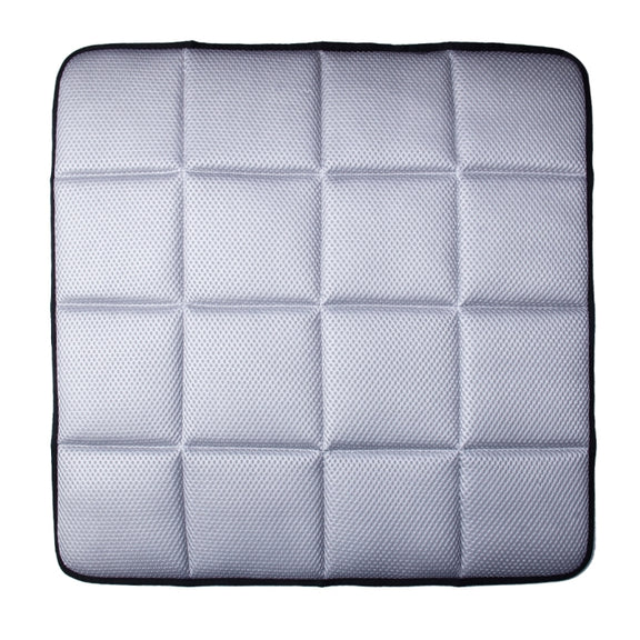 Universal Breathable Four Season Auto Ice Blended Fabric Mesh Seat Cover Cushion Pad Mat for Car Supplies Office Chair(Grey)