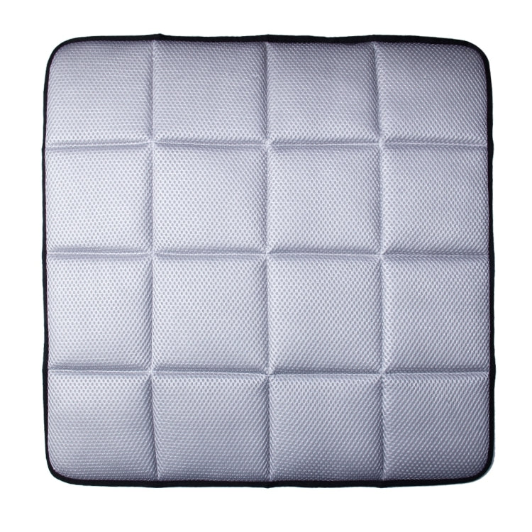 Universal Breathable Four Season Auto Ice Blended Fabric Mesh Seat Cover Cushion Pad Mat for Car Supplies Office Chair(Grey)
