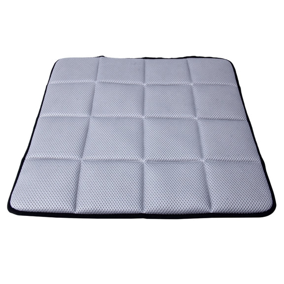 Universal Breathable Four Season Auto Ice Blended Fabric Mesh Seat Cover Cushion Pad Mat for Car Supplies Office Chair(Grey)