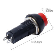 10 PCS Car Auto Universal DIY 2 Pin Round Cap OFF- ON Push Button