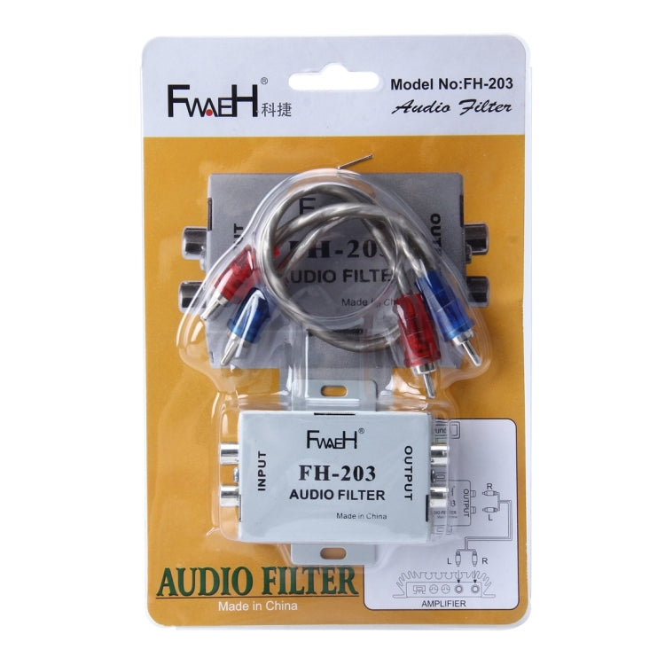 FH-203 12V Vehicle Car Audio Amplifier Noise Filter RCA Plug Loop Isolator for DVD Stereos - Car Amplifiers by PMC TechLife | Online Shopping South Africa | PMC TechLife | Buy Now Pay Later Mobicred