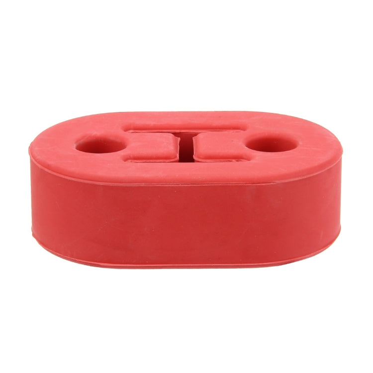 Universal Car Two Holes Adjustable Rubber Mounting Bracket Exhaust Tube Hanging Rubber Tube Car Exhaust Pipe Hanging Shackle Hanging Exhaust Hanging From Ear(Red)