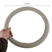 Crocodile Texture Universal Rubber Car Steering Wheel Cover For 34-48cm Wheel  (Beige)
