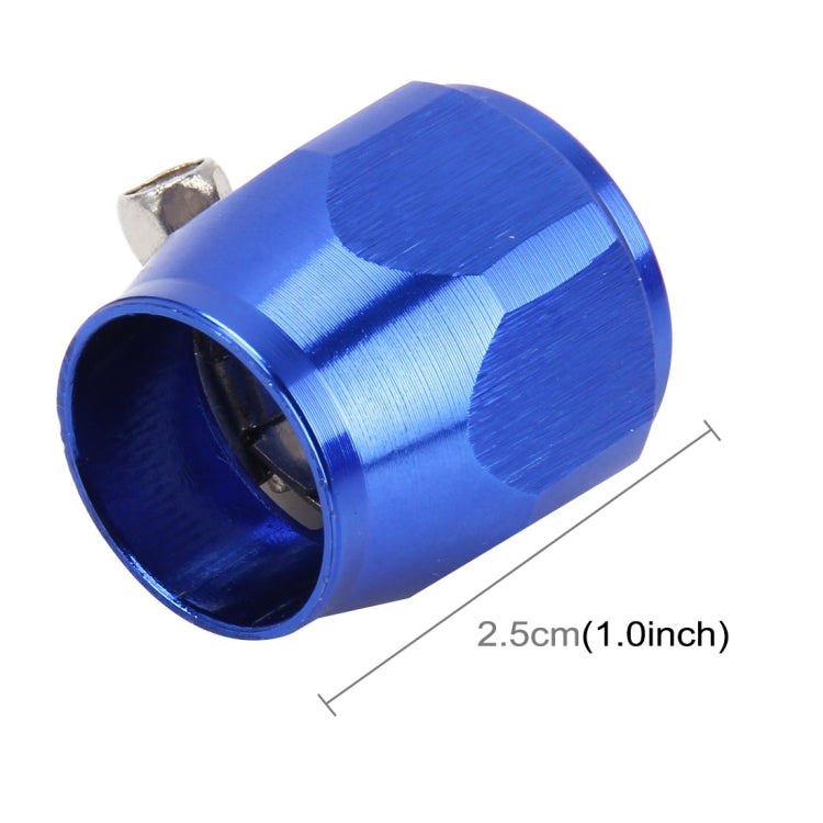 AN8 Car Performance Aluminum Accessories Adapter Nitrite Hose Finisher Adapter Nylon Braided Hose Clamp Blue Finish - Booster Cable & Clip by PMC TechLife | Online Shopping South Africa | PMC TechLife | Buy Now Pay Later Mobicred