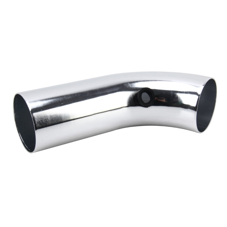 Universal  Air Intake Pipe Super Power Flow Air Intakes Short Cold Racing Aluminium Air Intake Pipe Hose with Cone Filter Kit System (Silver)