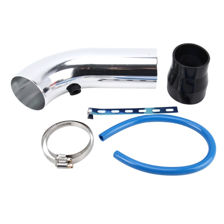 Universal  Air Intake Pipe Super Power Flow Air Intakes Short Cold Racing Aluminium Air Intake Pipe Hose with Cone Filter Kit System (Silver) - Air Intake System by PMC TechLife | Online Shopping South Africa | PMC TechLife | Buy Now Pay Later Mobicred