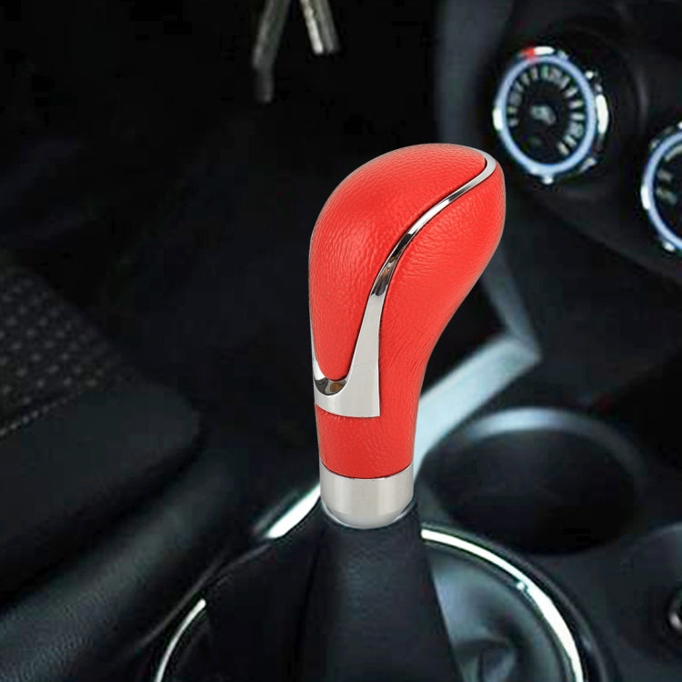 Universal Car PU Leather and Metal Gear Shift Knob Modified Auto Car Transmission Shift Lever Knob(Red) - Shift Knob by PMC TechLife | Online Shopping South Africa | PMC TechLife | Buy Now Pay Later Mobicred