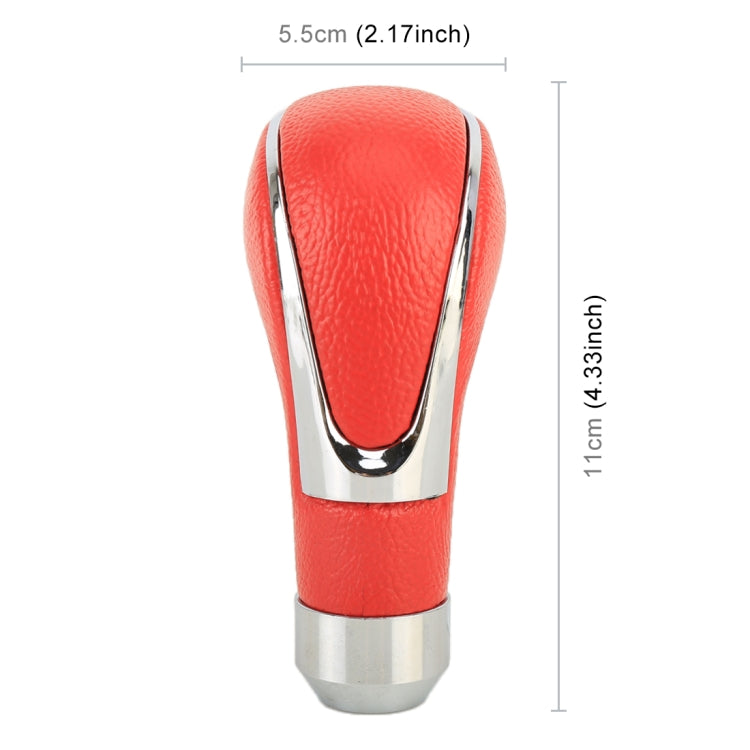 Universal Car PU Leather and Metal Gear Shift Knob Modified Auto Car Transmission Shift Lever Knob(Red) - Shift Knob by PMC TechLife | Online Shopping South Africa | PMC TechLife | Buy Now Pay Later Mobicred