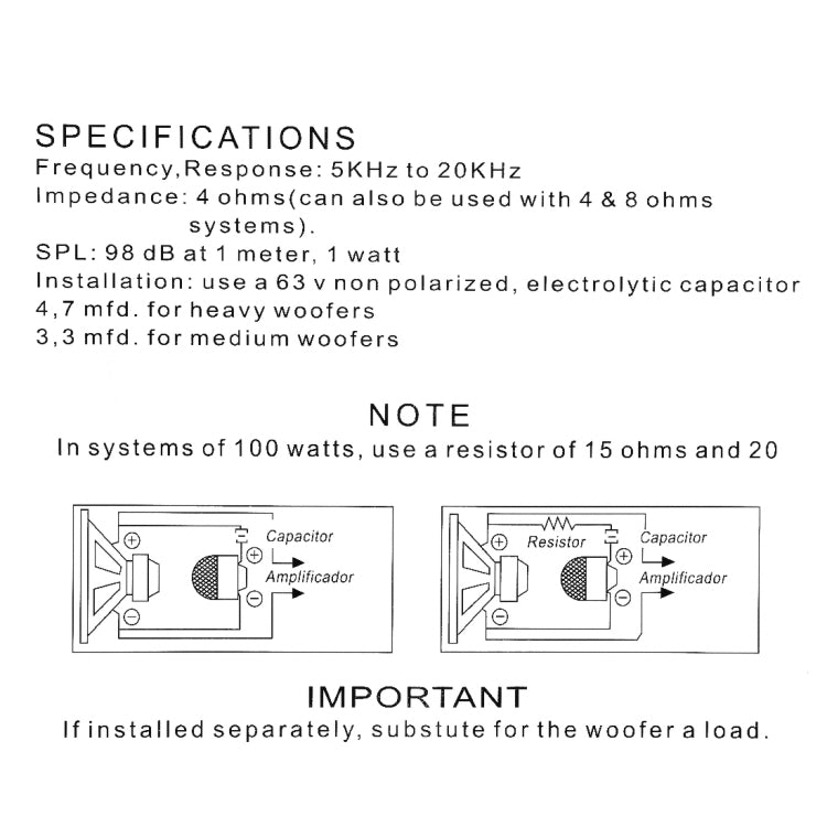 2 PCS CQS-425 100W 98dB Car Dome Tweeter Audio Loudspeaker Treble Speaker - Car Amplifiers by PMC TechLife | Online Shopping South Africa | PMC TechLife
