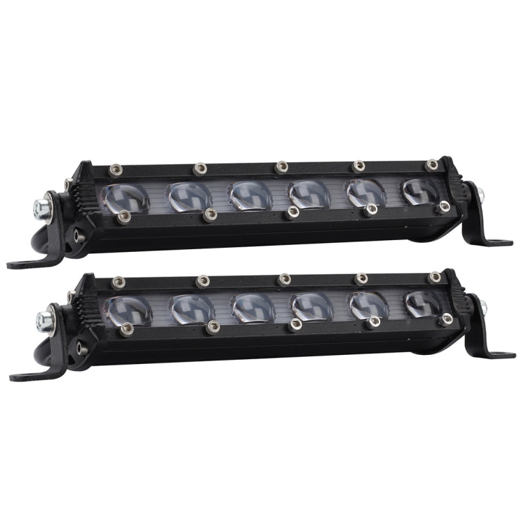 2 PCS 8 inch 18W 6000K IP67 1800ML Car Boat Marine Work Lights Spotlight LED Bulbs, DC 9-30V