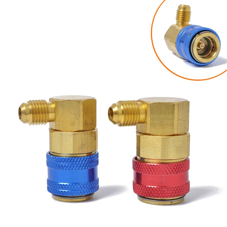 Car Air Conditioning Fluorine 90 Degree Quick Joints - Engine Fittings by PMC TechLife | Online Shopping South Africa | PMC TechLife | Buy Now Pay Later Mobicred