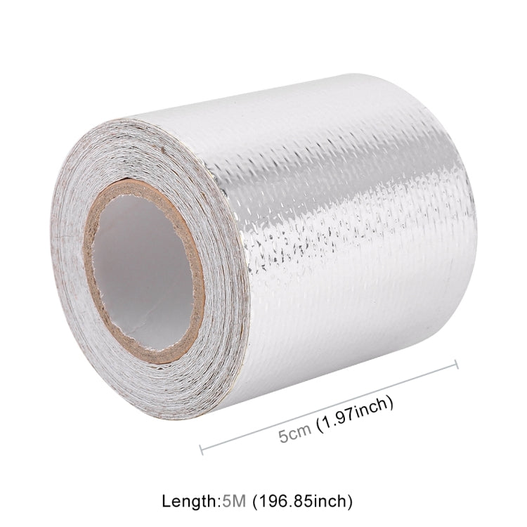5m Exhaust Wrap Auto Motor Exhaust Heat Shield Aluminum Foil Paper Heat Resistant Wrap (Silver) - Exhaust Pipes by PMC TechLife | Online Shopping South Africa | PMC TechLife