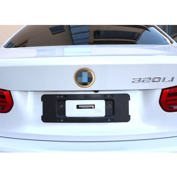 2 PCS/Set Zinc Alloy Steering Wheel Decoration Ring Sticker Logo Car Styling Modification Car Front Logo Ring Decoration Rear Cover Trim Hood Emblem Rings for BMW 3 Series(Gold)