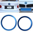 2 PCS/Set Zinc Alloy Steering Wheel Decoration Ring Sticker Logo Car Styling Modification Car Front Logo Ring Decoration Rear Cover Trim Hood Emblem Rings for BMW 3 Series(Blue) - Decoration Rings by PMC TechLife | Online Shopping South Africa | PMC TechLife | Buy Now Pay Later Mobicred