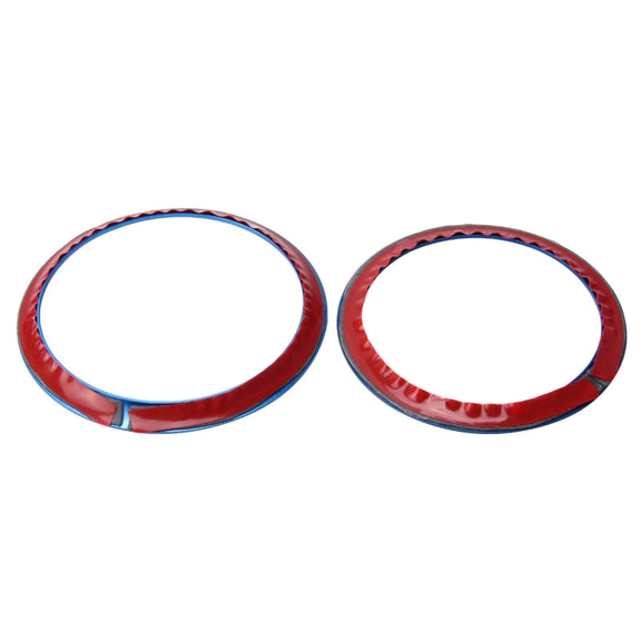 2 PCS/Set Zinc Alloy Steering Wheel Decoration Ring Sticker Logo Car Styling Modification Car Front Logo Ring Decoration Rear Cover Trim Hood Emblem Rings for BMW 3 Series(Blue)