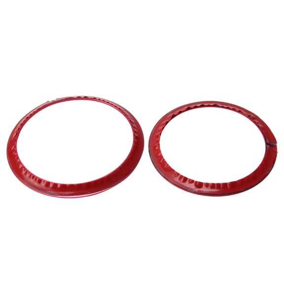 2 PCS/Set Zinc Alloy Steering Wheel Decoration Ring Sticker Logo Car Styling Modification Car Front Logo Ring Decoration Rear Cover Trim Hood Emblem Rings for BMW 3 Series(Red)