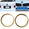 2 PCS Car Logo Decorative Circle Steering Wheel Decoration Ring Sticker Logo Car Styling Modification Car Front Logo Ring Decoration Rear Cover Trim Hood Emblem Rings for BMW 5 Series(Gold) - free shipping - PMC TechLife - Order now!