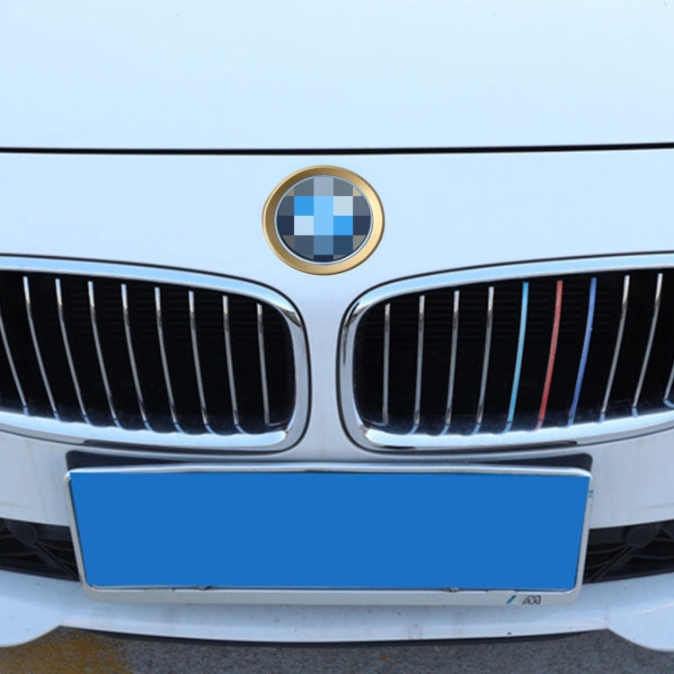 2 PCS Car Logo Decorative Circle Steering Wheel Decoration Ring Sticker Logo Car Styling Modification Car Front Logo Ring Decoration Rear Cover Trim Hood Emblem Rings for BMW 5 Series(Gold) - free shipping - PMC TechLife - Order now!