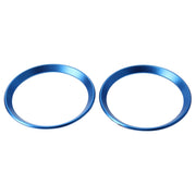 2 PCS Car Logo Decorative Circle Steering Wheel Decoration Ring Sticker Logo Car Styling Modification Car Front Logo Ring Decoration Rear Cover Trim Hood Emblem Rings for BMW 5 Series(Blue)