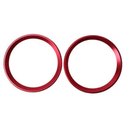 2 PCS Car Logo Decorative Circle Steering Wheel Decoration Ring Sticker Logo Car Styling Modification Car Front Logo Ring Decoration Rear Cover Trim Hood Emblem Rings for BMW 5 Series(Red)