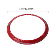 2 PCS Car Logo Decorative Circle Steering Wheel Decoration Ring Sticker Logo Car Styling Modification Car Front Logo Ring Decoration Rear Cover Trim Hood Emblem Rings for BMW 5 Series(Red)
