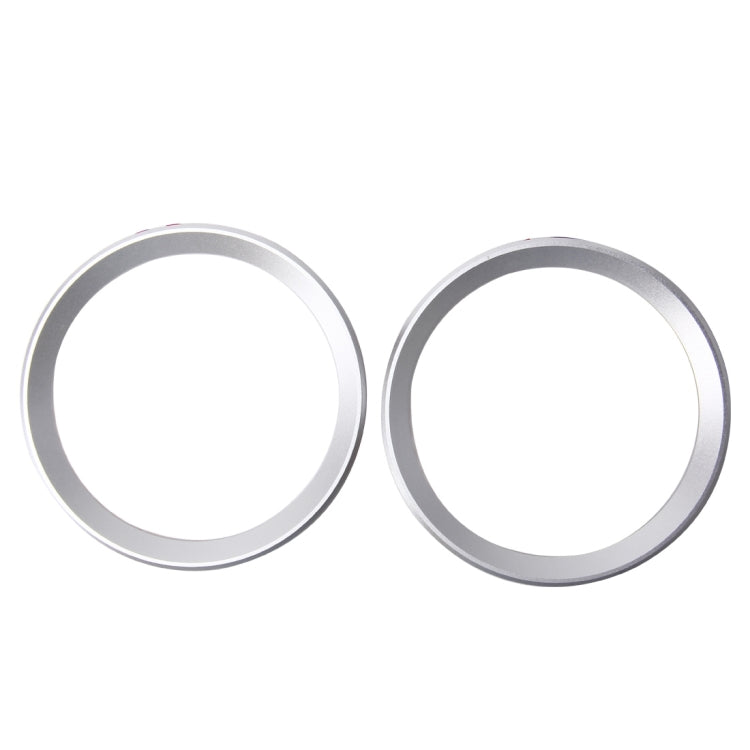 2 PCS Car Logo Decorative Circle Steering Wheel Decoration Ring Sticker Logo Car Styling Modification Car Front Logo Ring Decoration Rear Cover Trim Hood Emblem Rings for BMW 5 Series(Silver)