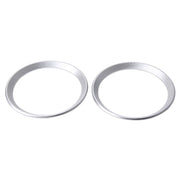 2 PCS Car Logo Decorative Circle Steering Wheel Decoration Ring Sticker Logo Car Styling Modification Car Front Logo Ring Decoration Rear Cover Trim Hood Emblem Rings for BMW 5 Series(Silver)