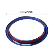 4 PCS Car Outlet Decorative Rings Aluminum Alloy Air Outlet Chrome Trim Ring Car Dashboard  Air Vents Cover Sticker Decoration for Audi A3(Blue)