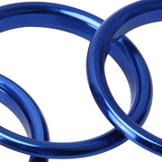 4 PCS Car Outlet Decorative Rings Aluminum Alloy Air Outlet Chrome Trim Ring Car Dashboard  Air Vents Cover Sticker Decoration for Audi A3(Blue)