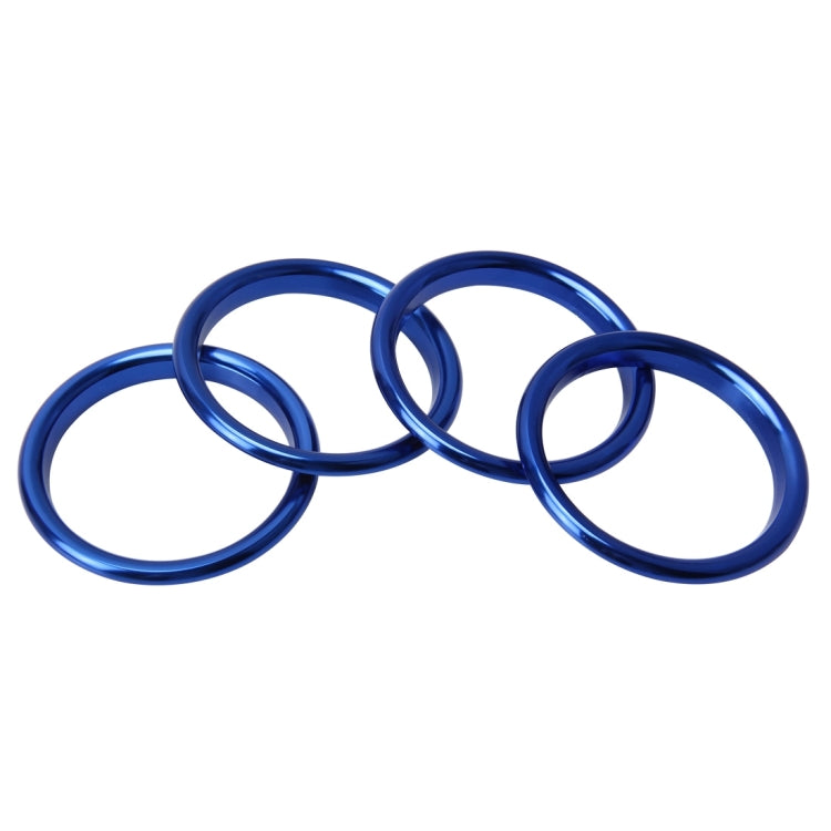 4 PCS Car Outlet Decorative Rings Aluminum Alloy Air Outlet Chrome Trim Ring Car Dashboard  Air Vents Cover Sticker Decoration for Audi A3(Blue) - Decoration Rings by PMC TechLife | Online Shopping South Africa | PMC TechLife | Buy Now Pay Later Mobicred