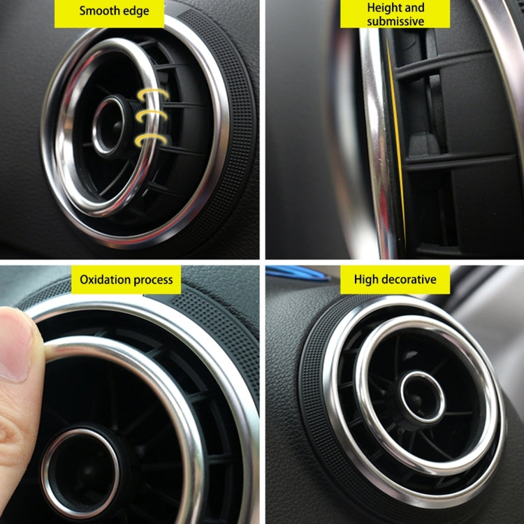 4 PCS Car Outlet Decorative Rings Aluminum Alloy Air Outlet Chrome Trim Ring Car Dashboard  Air Vents Cover Sticker Decoration for Audi A3(Blue) - Decoration Rings by PMC TechLife | Online Shopping South Africa | PMC TechLife | Buy Now Pay Later Mobicred