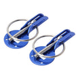 A Pair Universal Automobile Engine Cover Lock Carbon Fiber Hood Lock Car Modification Cover Lock Pull-type Engine Cover Lock Mount Bonnet Hood Pins Lock for Car Modification(Blue) - Locks & Hasps by PMC TechLife | Online Shopping South Africa | PMC TechLife | Buy Now Pay Later Mobicred