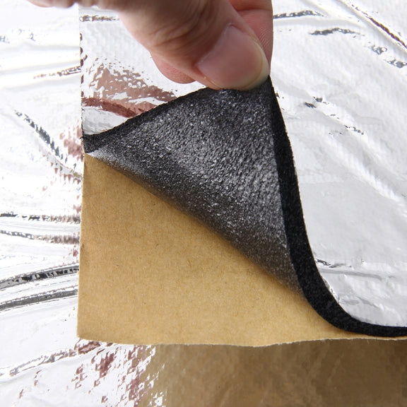 Car Hood Engine Noise Insulation Cotton Heat Water-resistant Self Adhesive Car Heat Sound Insulation Cotton, Size: 1m x 1.4m x 5mm