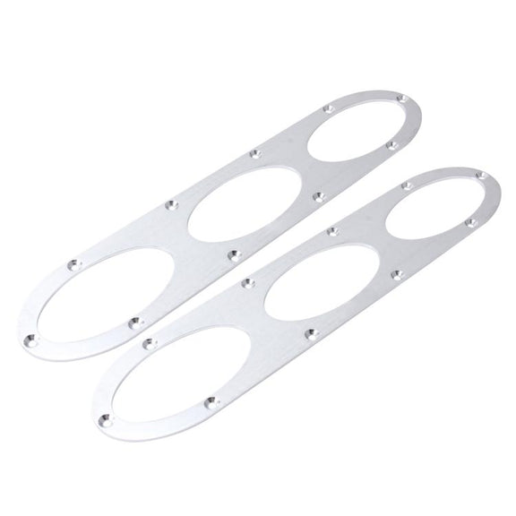 2 PCS Anti-collision Protection Decorative Bar Behind The Siege Car Decoration(Silver)