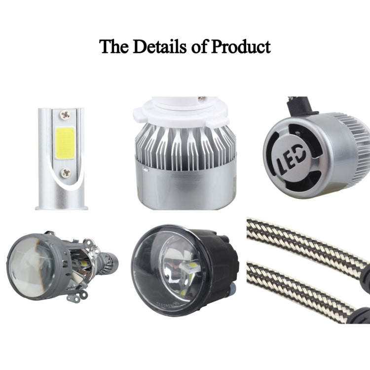 2 PCS H8/H9/H11 18W 1800 LM 6000K IP68 Casnbus Constant Current Car LED Headlight with 2 COB Lamps, DC 9-36V(White Light) - LED Headlamps by PMC TechLife | Online Shopping South Africa | PMC TechLife | Buy Now Pay Later Mobicred