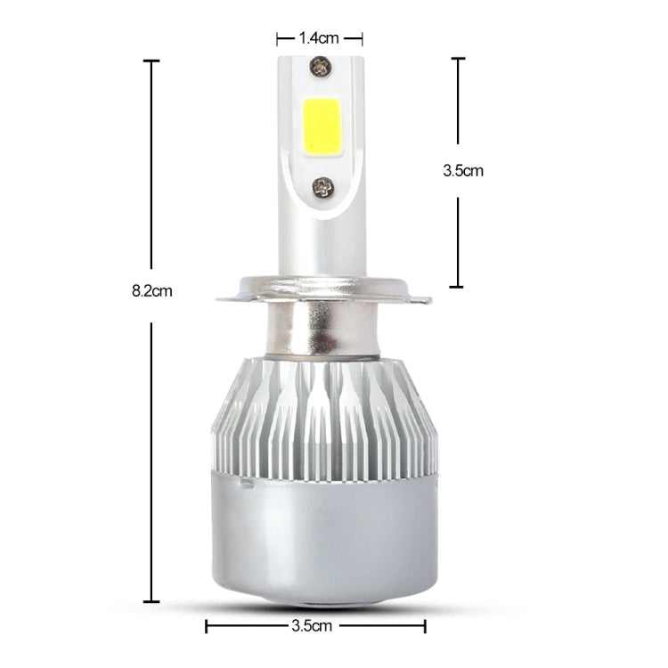 2 PCS H7 18W 1800 LM 3000K IP68 Casnbus Constant Current Car LED Headlight with 2 COB Lamps, DC 9-36V(Gold Light) - LED Headlamps by PMC TechLife | Online Shopping South Africa | PMC TechLife | Buy Now Pay Later Mobicred