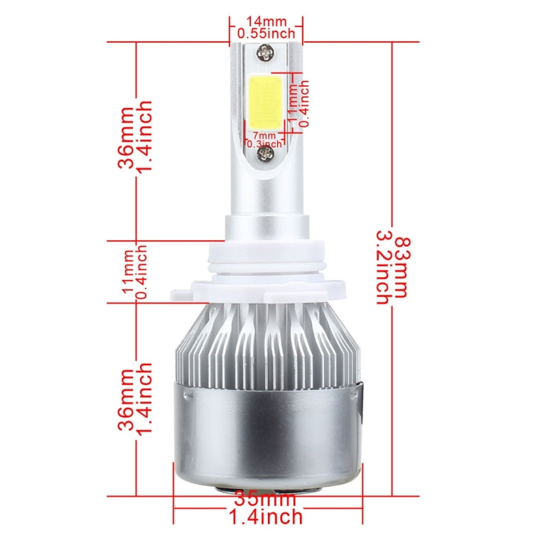 2 PCS 9005 18W 1800 LM 6000K IP68 Casnbus Constant Current Car LED Headlight with 2 COB Lamps, DC 9-36V(White Light) - LED Headlamps by PMC TechLife | Online Shopping South Africa | PMC TechLife | Buy Now Pay Later Mobicred