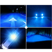 2 PCS 9006 18W 1800 LM 8000K IP68 Casnbus Constant Current Car LED Headlight with 2 COB Lamps, DC 9-36V(Ice Blue Light)
