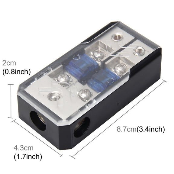Car Stereo Car Audio Fuse Holder Insurance 60A Car Audio Fuse Holder 1 in 2 Ways Car Auto Fuse Holder Blade Fuse Holder for Car Audio