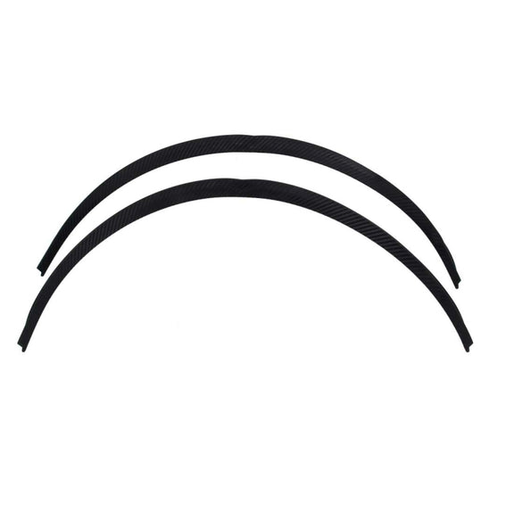2 PCS 75cm Car Stickers Rubber Large Round Arc Strips Universal Fender Flares Wheel Eyebrow Decal Sticker Eyebrow Car-covers Black Striped Round Arc Strips