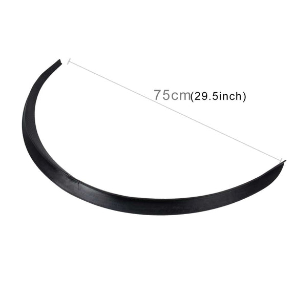 2 PCS 75cm Car Stickers Rubber Large Round Arc Strips Universal Fender Flares Wheel Eyebrow Decal Sticker Eyebrow Car-covers Black Striped Round Arc Strips