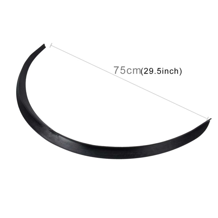 2 PCS 75cm Car Stickers Rubber Large Round Arc Strips Universal Fender Flares Wheel Eyebrow Decal Sticker Eyebrow Car-covers Black Striped Round Arc Strips