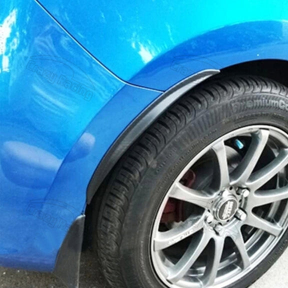 2 PCS 75cm Car Stickers Rubber Large Round Arc Strips Universal Fender Flares Wheel Eyebrow Decal Sticker Eyebrow Car-covers Black Striped Round Arc Strips