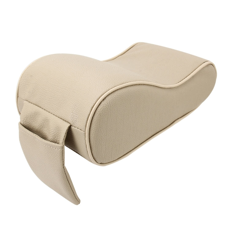 Universal Car PU Leather and Memory Foam Wrapped  Armrest Box Breathable Car Armrest Box Mat with Phone Holder Storage Bag(Khaki) - Stowing Tidying by PMc TechLife | Online Shopping South Africa | PMc TechLife | Buy Now Pay Later Mobicred