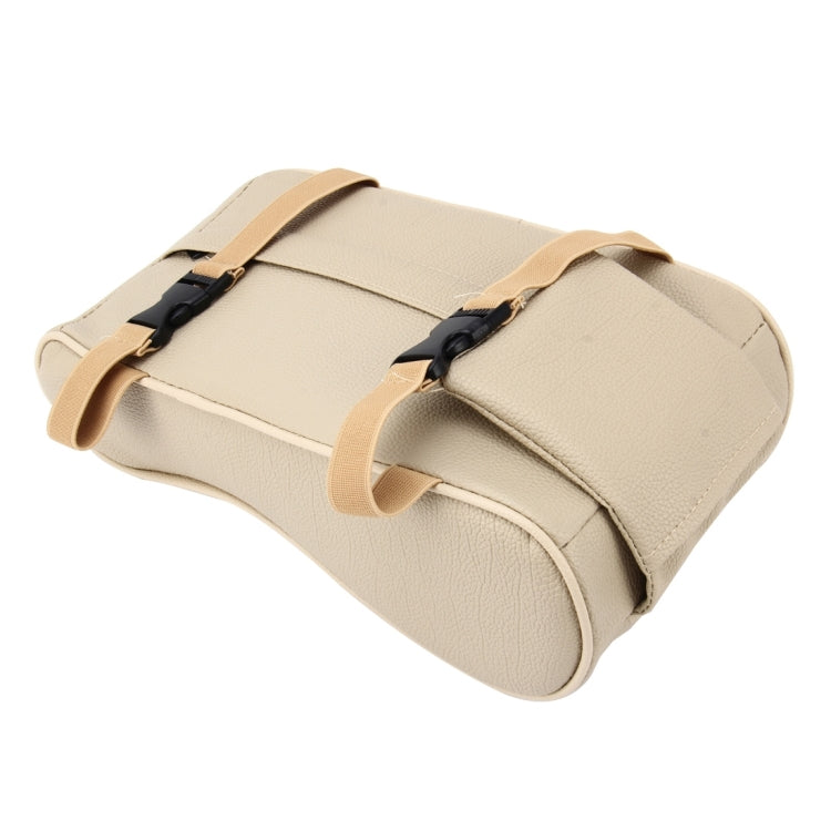 Universal Car PU Leather and Memory Foam Wrapped  Armrest Box Breathable Car Armrest Box Mat with Phone Holder Storage Bag(Khaki) - Stowing Tidying by PMc TechLife | Online Shopping South Africa | PMc TechLife | Buy Now Pay Later Mobicred